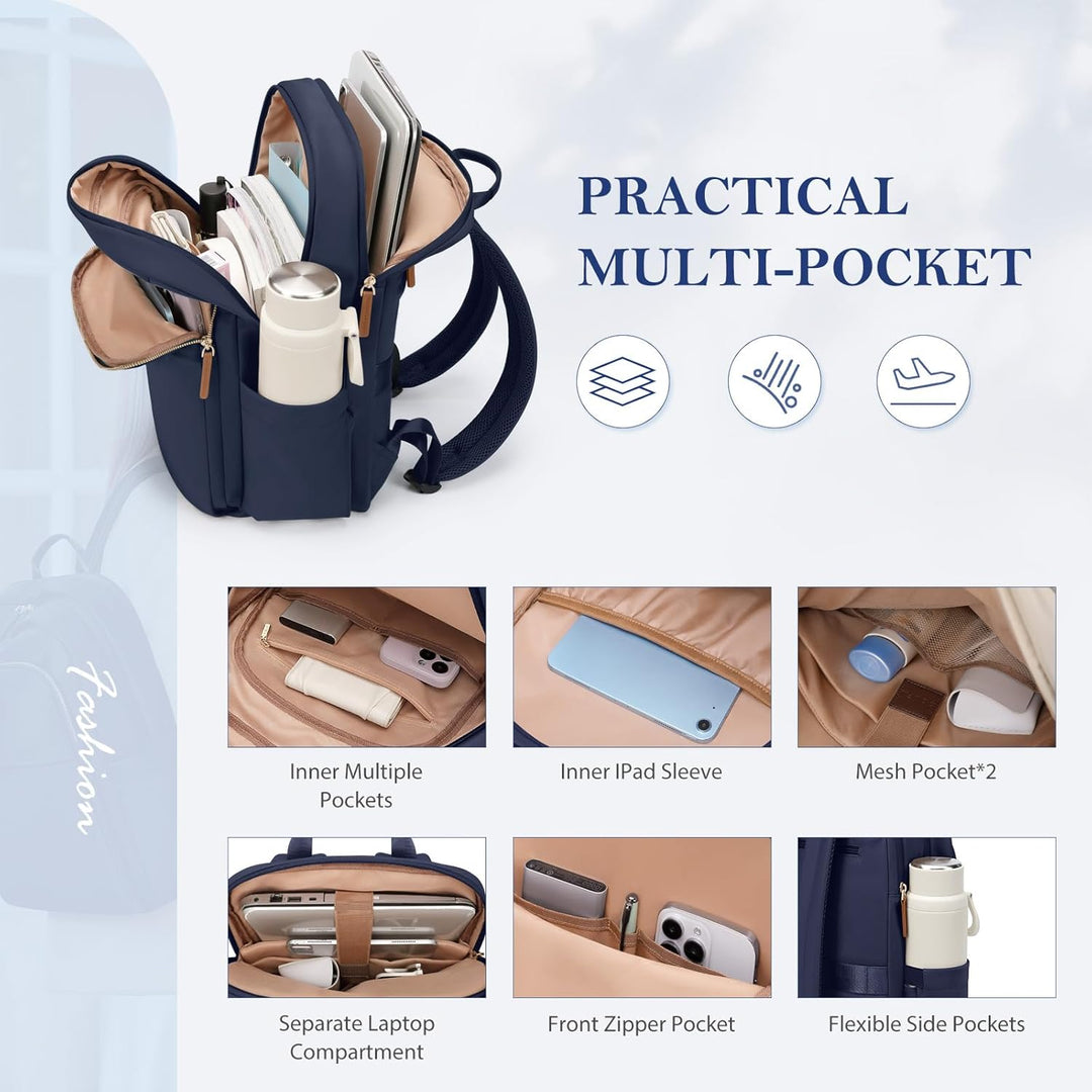 Rucksack Damen für Schule, Laptop Rucksack 16 Zoll, Gross Schultasche Arbeitstasche Lehrertasche Bac
