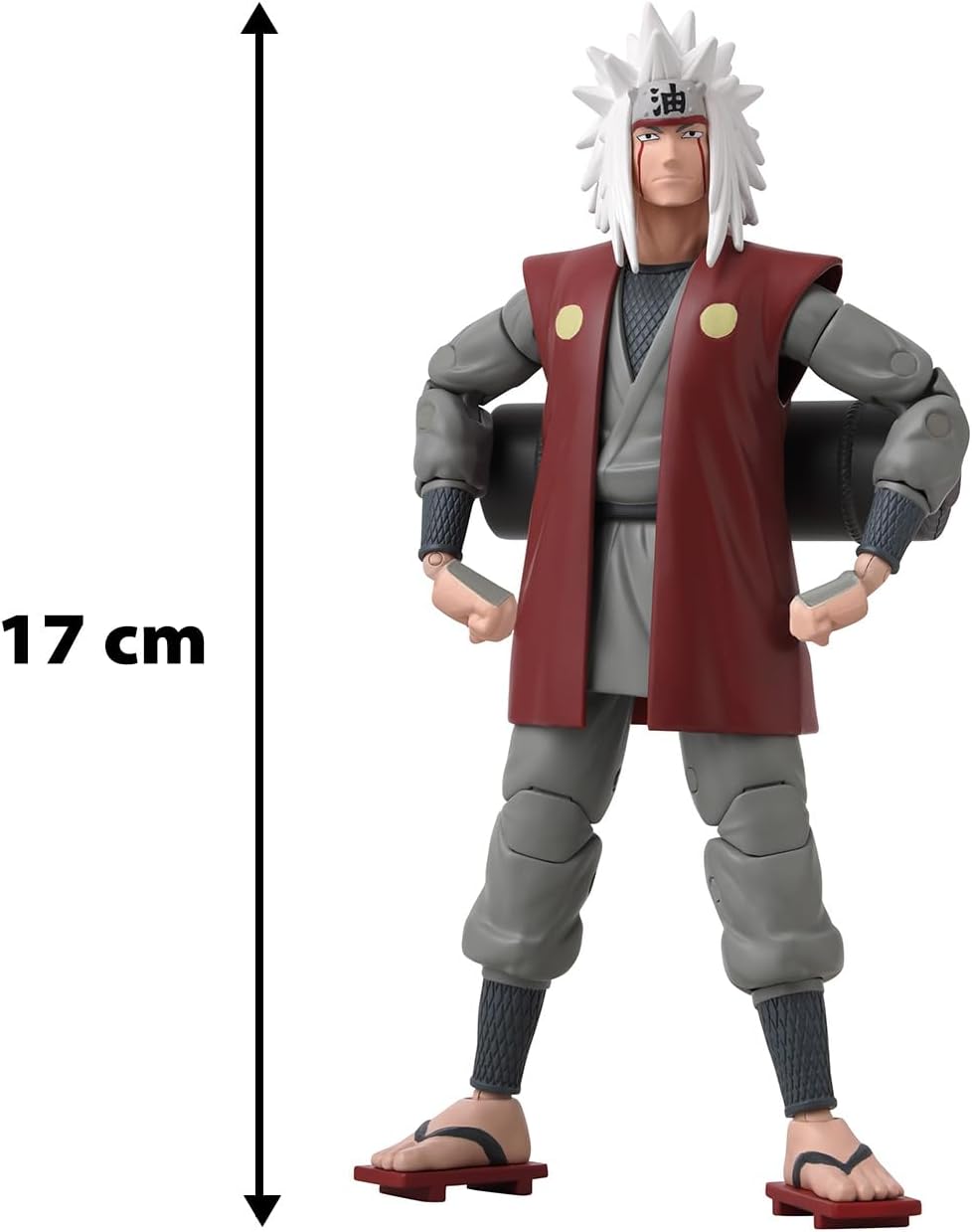 BANDAI – Anime Heroes – Naruto Shippuden – Anime Heroes Figur 17 cm – Jiraiya – 36965, Jiraiya