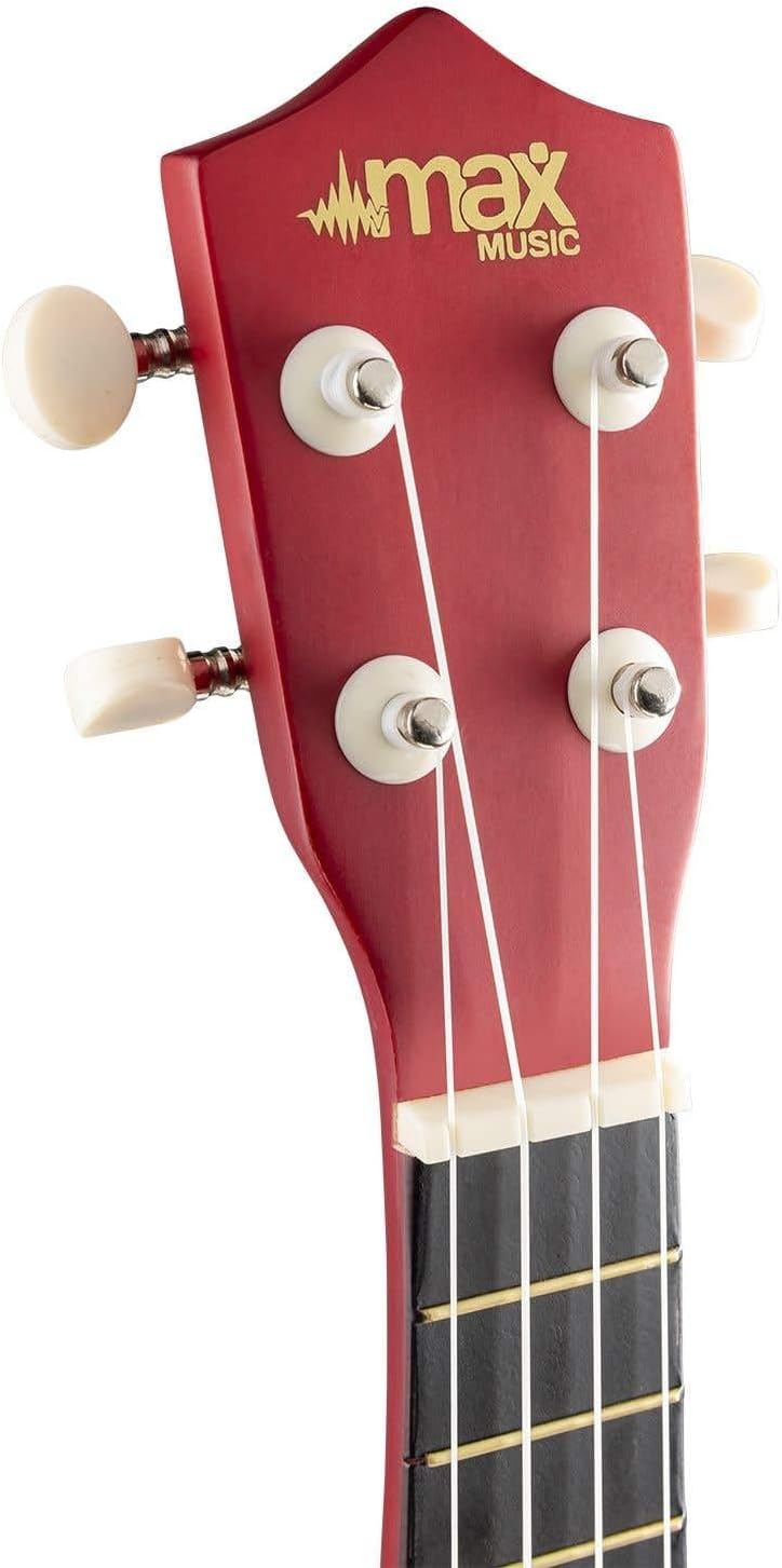 MAX UKEY Ukulele Komplett Set inkl. Plektren, digitalem Stimmgerät und Tasche, 21" mini Gitarre, Uku