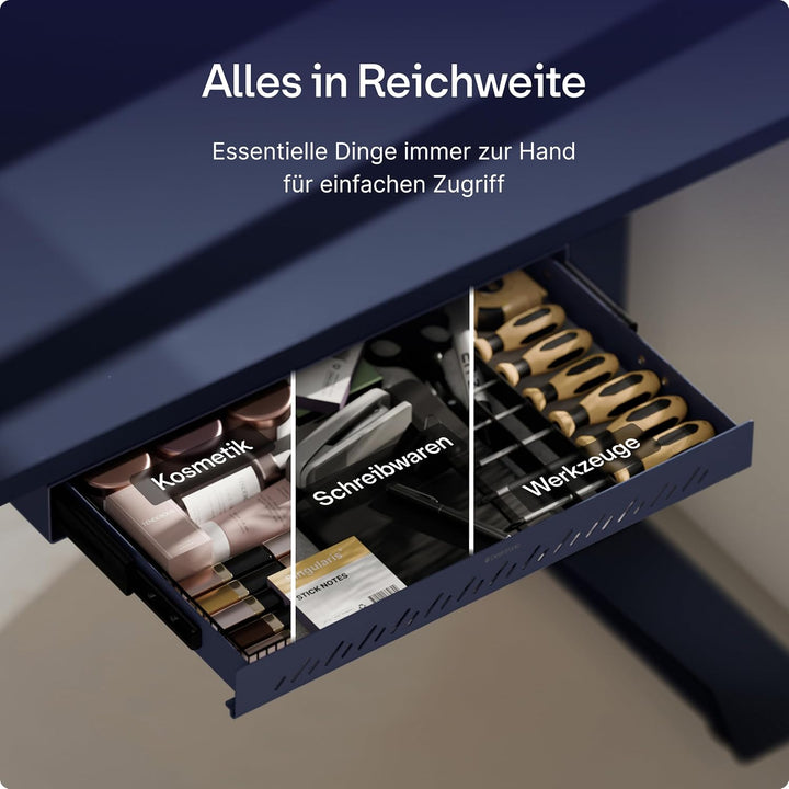 Desktronic Schreibtisch-Organizer, Untertisch-Aufbewahrungsbox, Schreibtisch für Büro Schule Homeoff