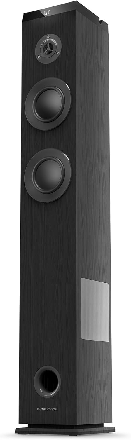 Energy Sistem Tower 5 g2 Ebony Lautsprecherturm 65 W und True Wireless Stereo (Bluetooth 5.0, USB/Mi