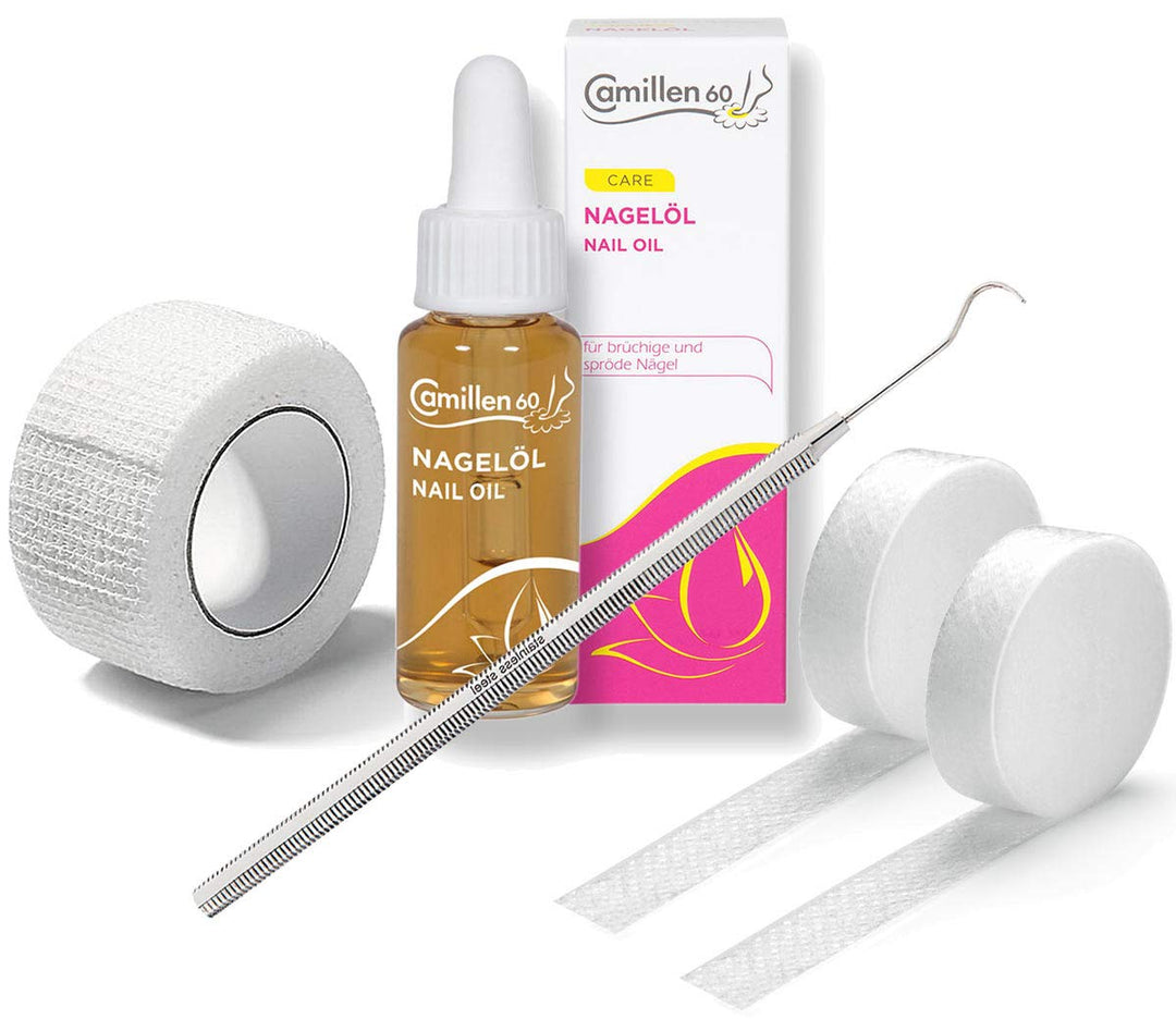 Kosmetex 2x Tamponade, Camillen 60 Nagelöl 1x Zehenbinde 1x Wattehaken, Zehen-Nagel Nagelfalz, Set 4