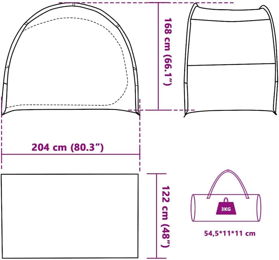 vidaXL Beistellzelt Beistellzelte Lagerzelt Grün, Grün