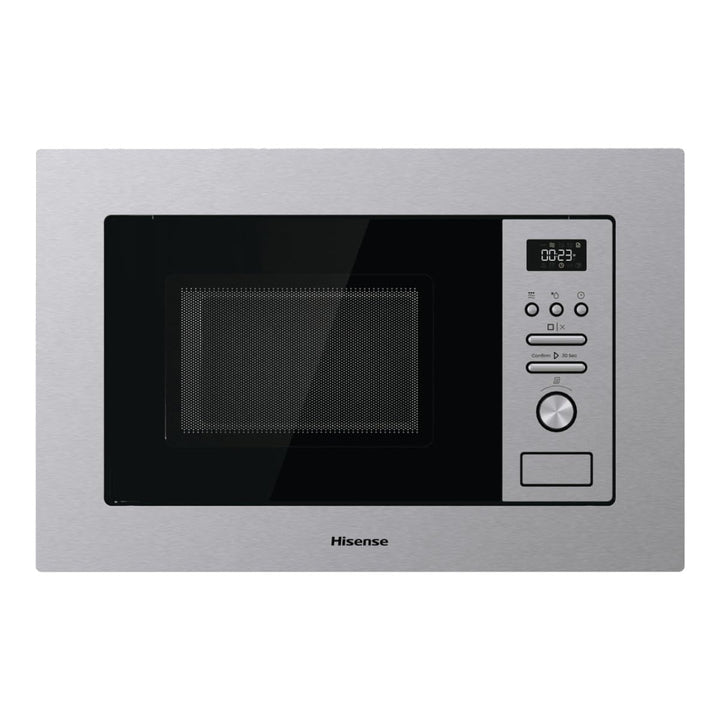 Hisense BIM320G41X Einbau-Mikrowelle, 1000 W, 20 l, Höhe 38,8 cm x Breite 59,5 cm, Edelstahl, 5 Leis