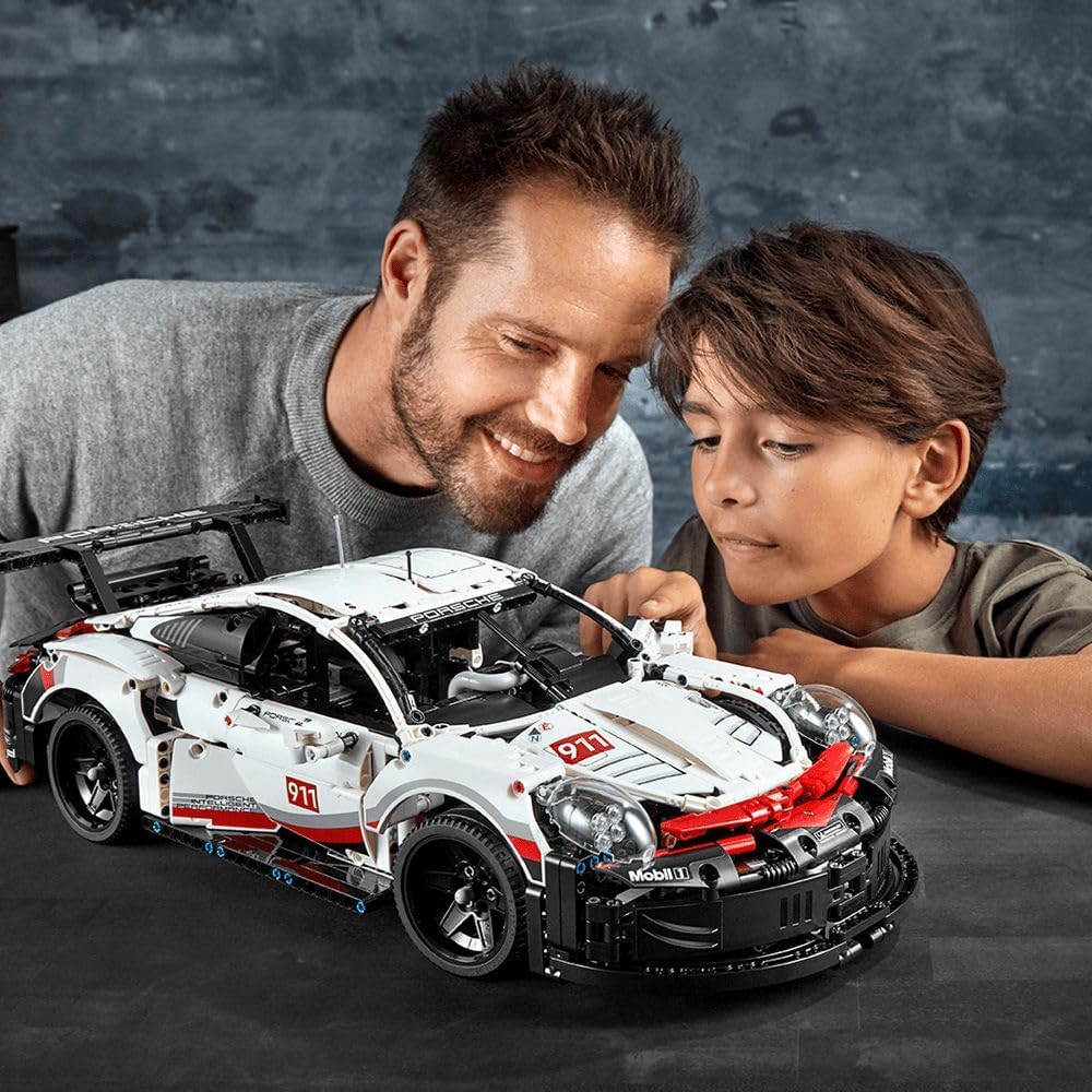 LEGO 42096 Technic Porsche 911 RSR, Rennauto Bausatz für Fortgeschrittene, Exklusives