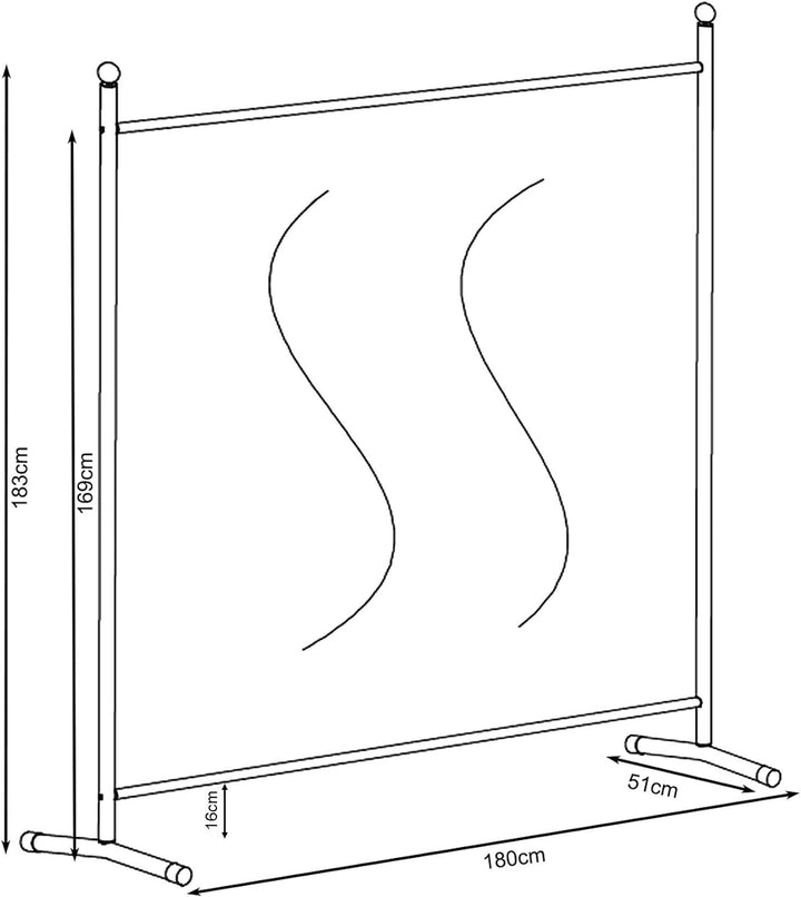 QUICK STAR Paravent 180 x 178 cm Stoff Raumteiler Gross Garten Stellwand Trennwand Balkon Sichtschut