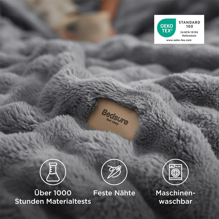 BEDSURE Bubble Decke - Kuscheldecke Flauschig, Sofadecke, Wolldecke & Fleecedecke, Weiche Warme Deck