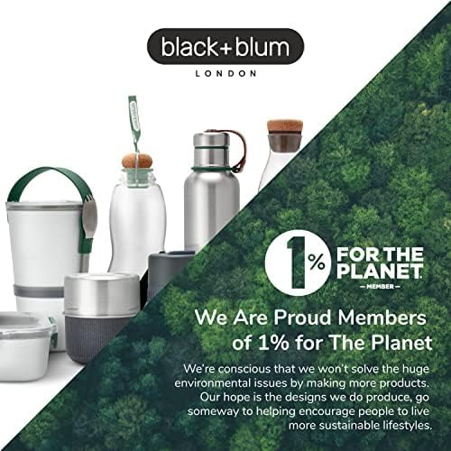 BLACK + BLUM Glas To-Go Becher | Coral | 340 ml | leichtes Borosilikatglas | rutschfeste, isolierend