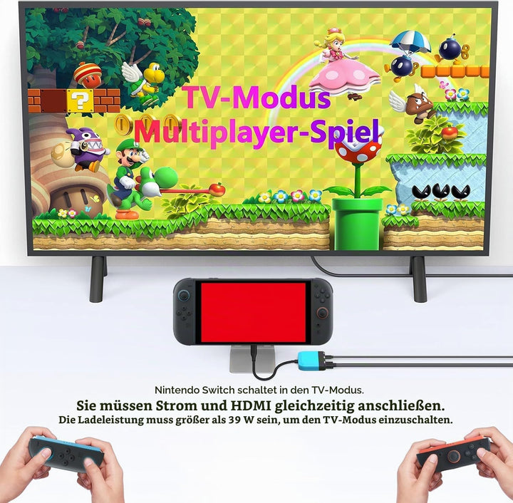 Switch TV Dock für Nintendo Switch/OLED, 3 in 1 Switch Portable Dock mit 4K HDMI, USB 3.0 Port, Type
