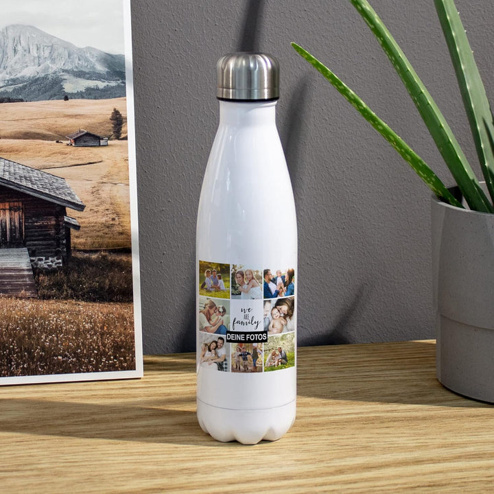 Personalisierte Trinkflasche 'Collage' - Thermo-Trinkflasche mit eigenem Foto selbst gestalten - The