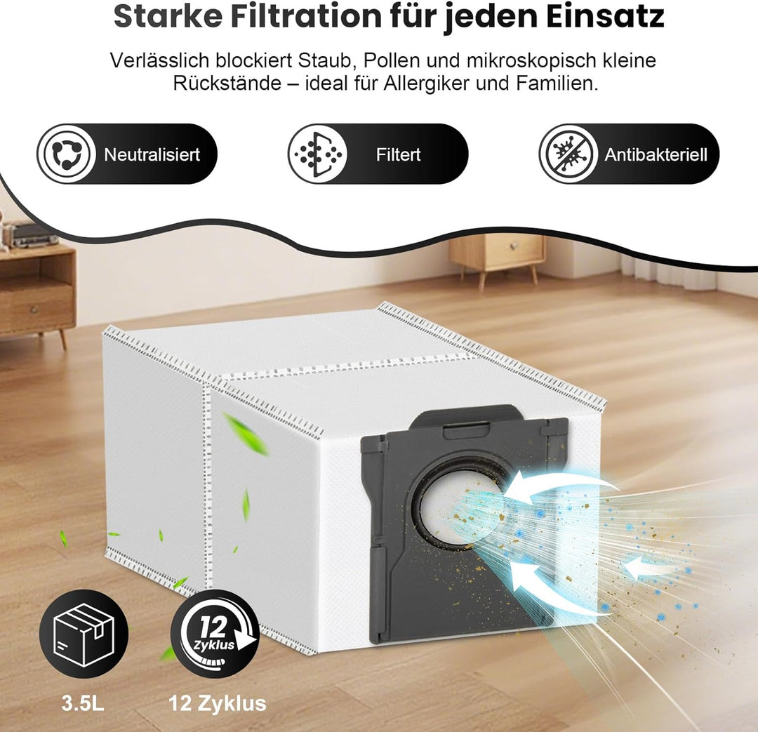 14 Stück Ersatz-Staubsaugerbeutel für Dreame L20 Ultra / X30 / X40 Ultra / X50 Ultra Complete, L10 /