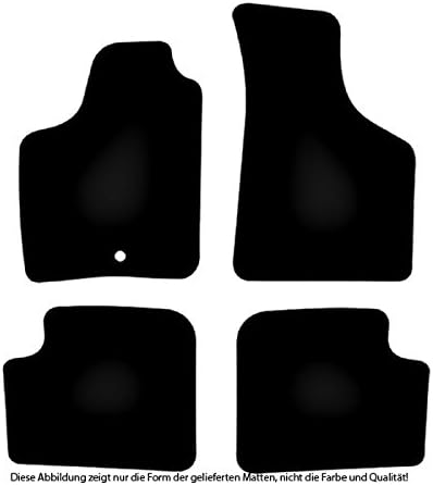 Bär-AfC Auto Fussmatten Royal passend für Renault Twingo Typ 1 1998-2007, Autoteppiche Velours Grau,
