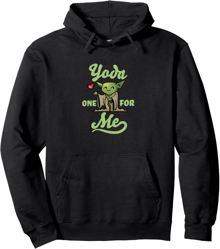 Star Wars Valentine's Day Yoda One For Me V5 Pullover Hoodie