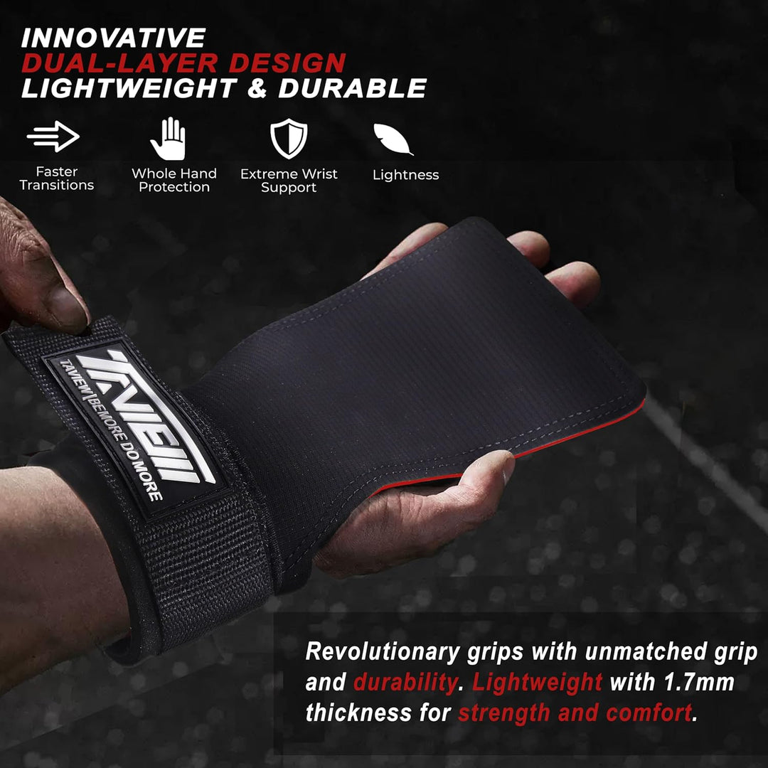 TAVIEW Cross Training Quad Ultra Magnesiumfreie Handschuhe I Gewichtheberhandschuhe I Für Crosstrain