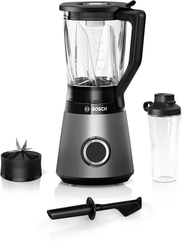 Bosch Standmixer VitaPower Serie 4 MMB6174SN, verbesserte Version & e MMZBT01B, Smoothie-ToGo-Flasch