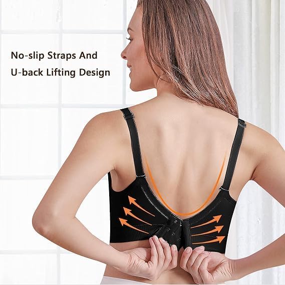iloveSIA® Abpumpen BH Pump BH Ohne Bügel Milchpumpe BH Nursing Bra Pump Still BH M Farbe Schwarz+sch
