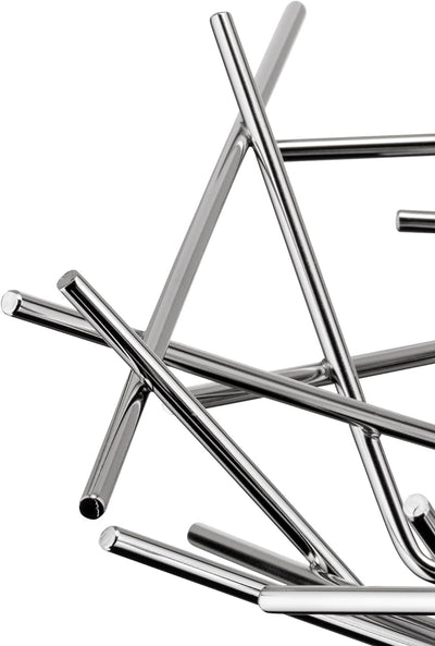 Alessi Blow Up FC02 Design Obstschale, 18/10 Edelstahl, Poliert, Silber, 7 x 37 x 10.7 cm Minimalist