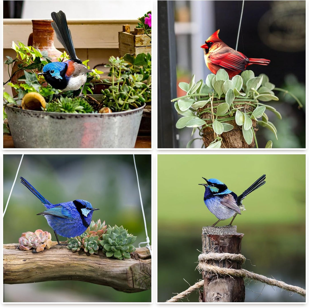 Gartendeko Bemalte Vogel 5 Stück Vögel Gartenstecker Deko Gartendeko Für Draussen Metall Bunt Bemalt