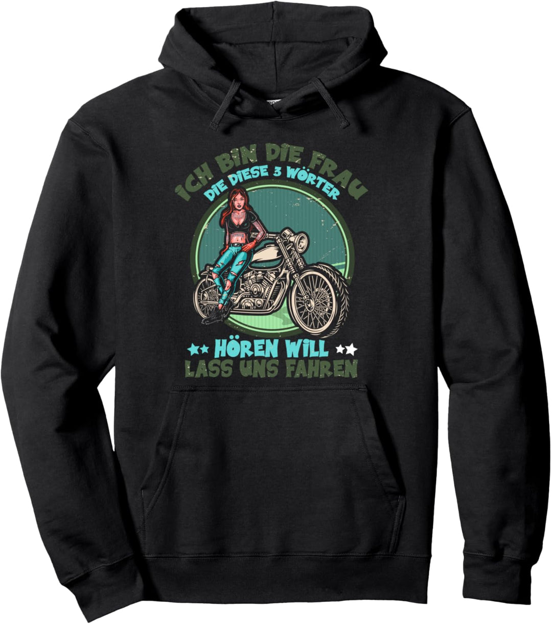 Lass Uns Motorrad Fahren Frauen Biker Pullover Hoodie