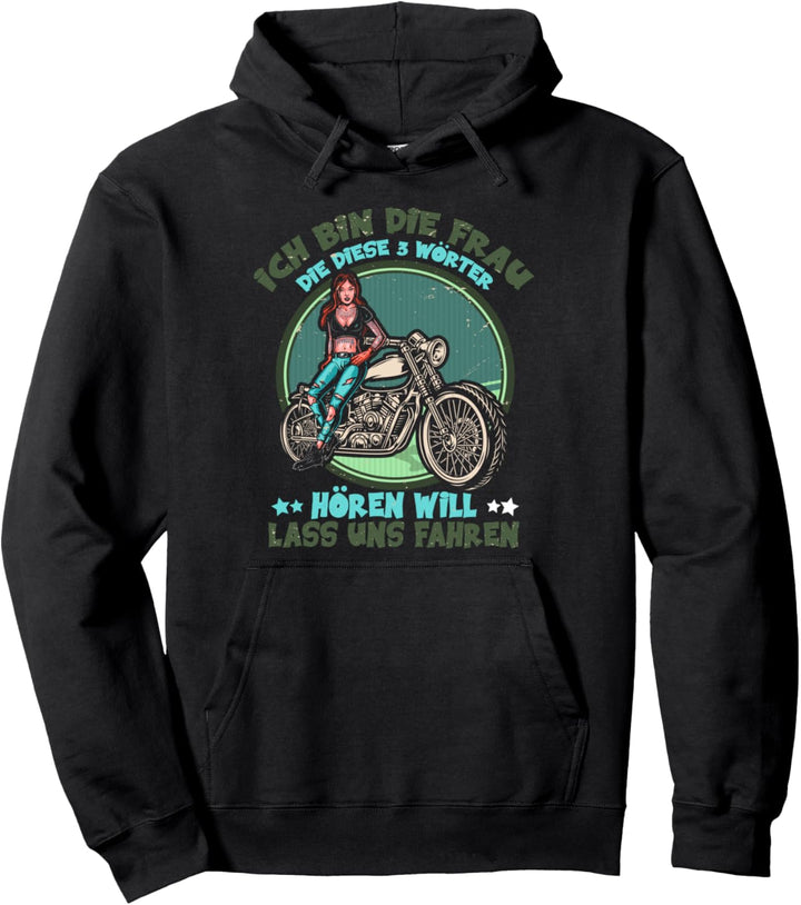 Lass Uns Motorrad Fahren Frauen Biker Pullover Hoodie