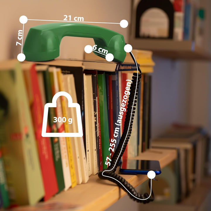 Retro Handyhörer für Apple iPhones mit Lightning (passender Adapter mit inbegriffen) in der Form ein