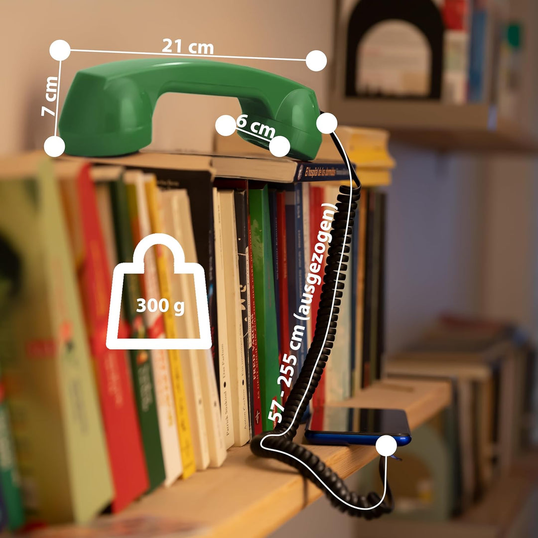 Opis 60s Micro - Retro Handyhörer für Android Smartphones, Tablets, Notebooks und Handys in der Form