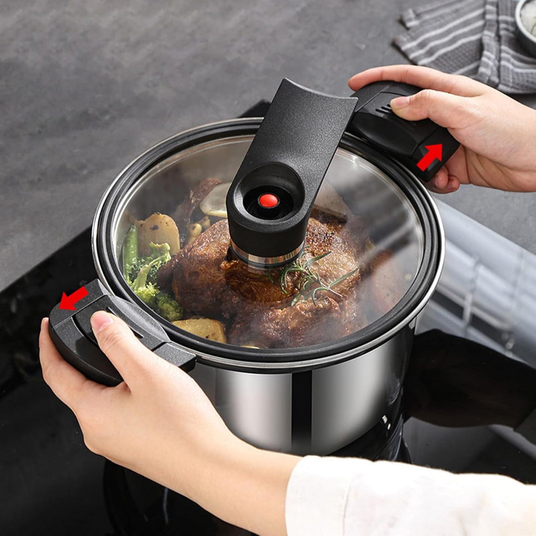 Herd Druckkochtopf | Edelstahl Schnellkochtopf Mit Schnellem Kochergebnis - Ergonomisches Kochgeschi