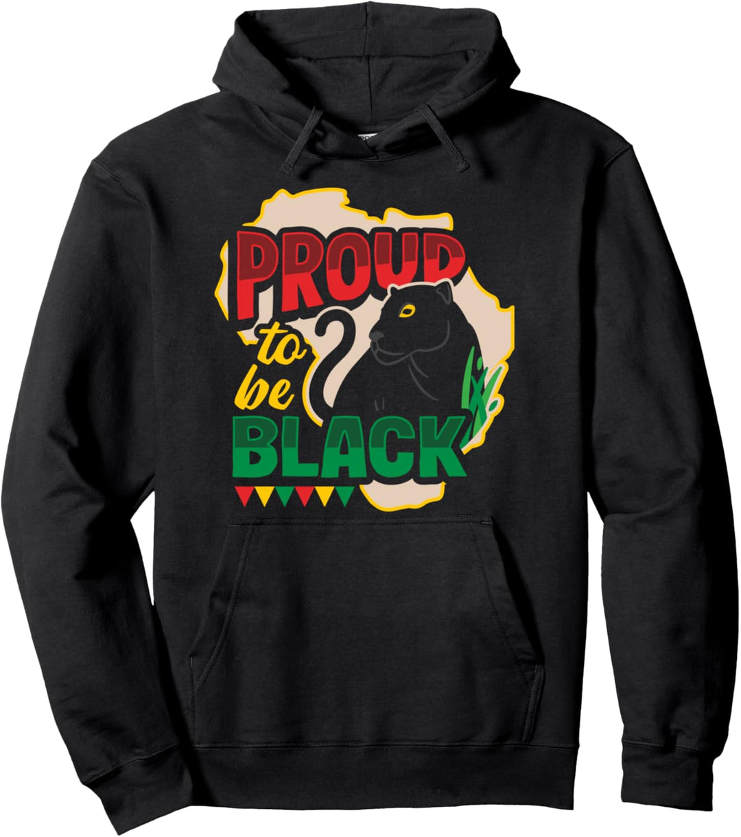 Black History Month Panther Design für einen Afroamerikaner Pullover Hoodie