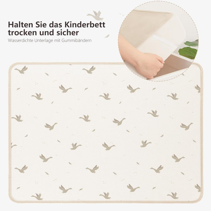 Susurration 2er Pack Bettunterlage Wasserdicht Kinder 75x90 cm Waschbar Matratzenschoner Baby Inkont