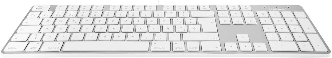 MacAlly SLIMKEYPROA-ES 104 Tasten Ultra Slim und volle Grösse USB-Tastatur für Mac - Spanisch, Spani