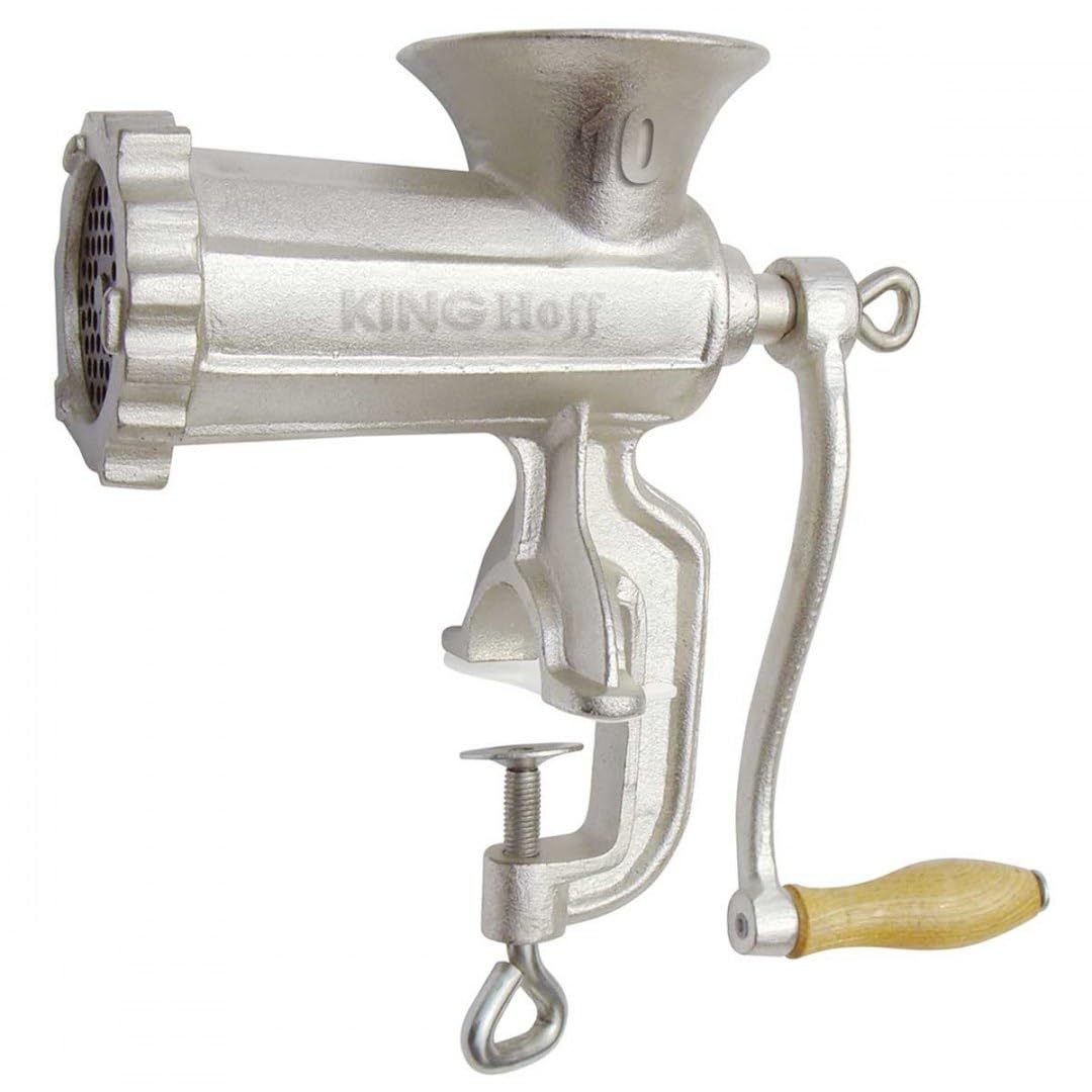 Fleischwolf aus Gusseisen mit Zubehör Wurstmaschine Wurstfüller Gr. 10 KINGHOFF KH-1428
