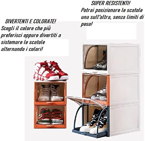 S.I.C Schuhbox, Schuhaufbewahrungsbehälter, Schuhregal mit ausziehbarer Schublade, Aufbewahrung, fal