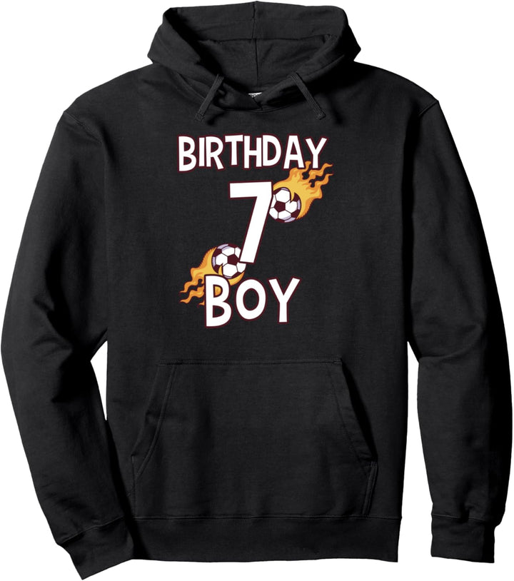 7. Geburtstag für 7 Jahre alten Fussballspieler Pullover Hoodie
