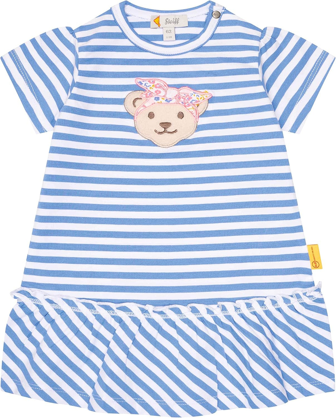 Steiff Baby-Mädchen Kurzarm Kleid 80 Ultramarine, 80 Ultramarine