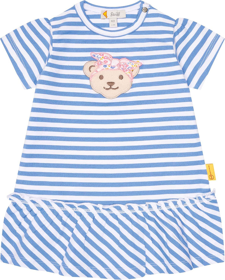 Steiff Baby-Mädchen Kurzarm Kleid 80 Ultramarine, 80 Ultramarine