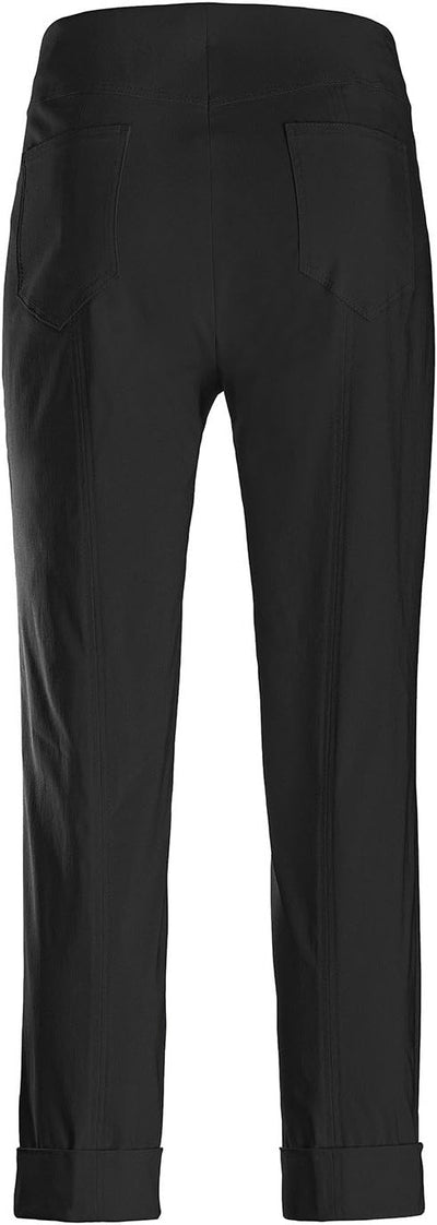 Stehmann Igor-680, Sportive 7/8 Damenhose mit Gesaesstaschen 34 Schwarz, 34 Schwarz