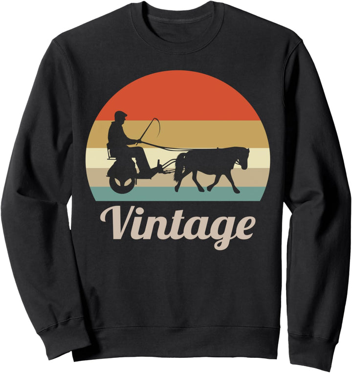 Pferdekutsche Kutsche Fahren Pony Pferde Fahrsport Vintage Sweatshirt