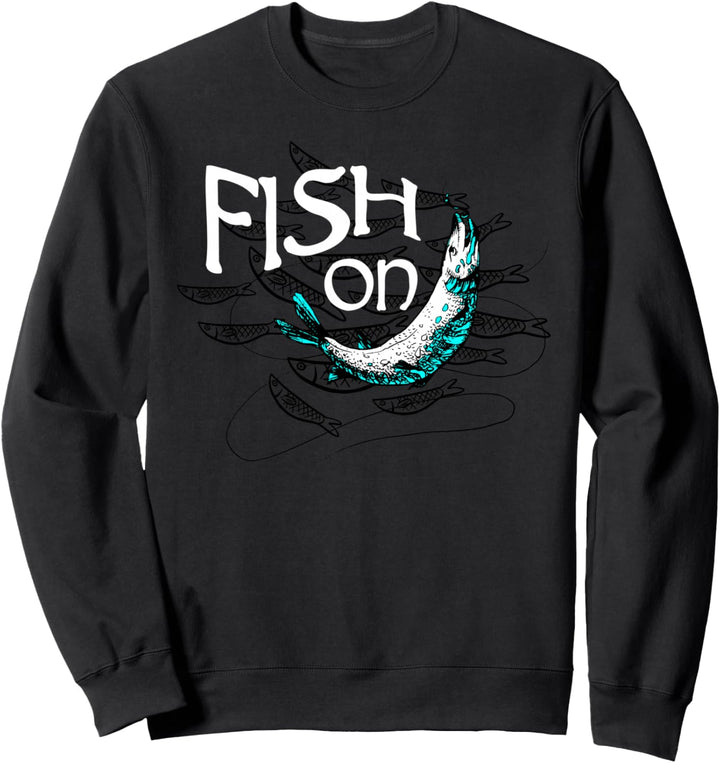 Fisch beim Angeln Lustiges Angler Geschenk Fun Sweatshirt