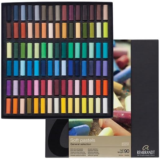 Rembrandt Weiche Pastellkreiden - Box mit 90 Farben Halbstab 90 Farben Set, Halbstab 90 Farben Set