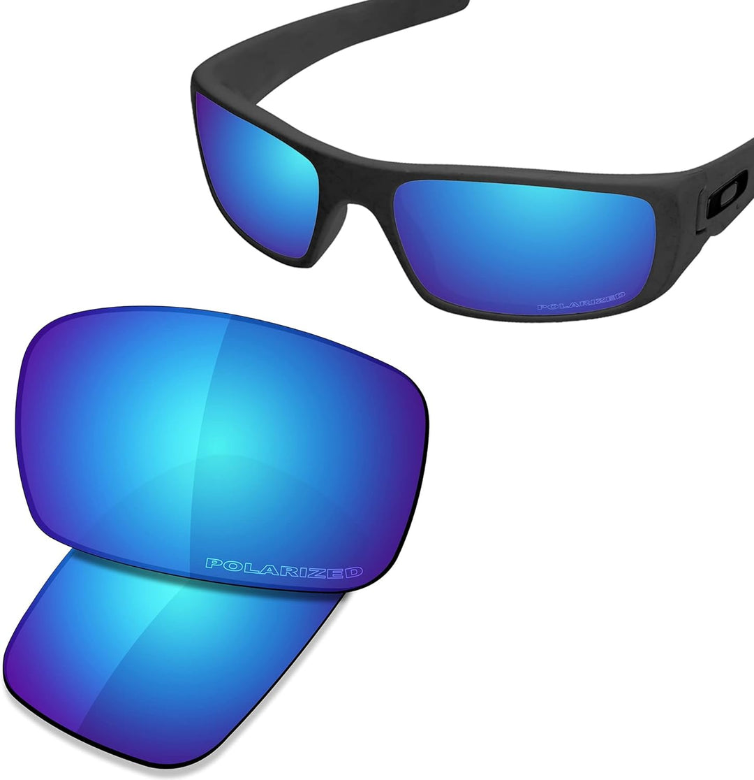 Saucer Premium Ersatzgläser für Oakley Crankshaft OO9239 Sonnenbrillen High Definition - Glacier Blu