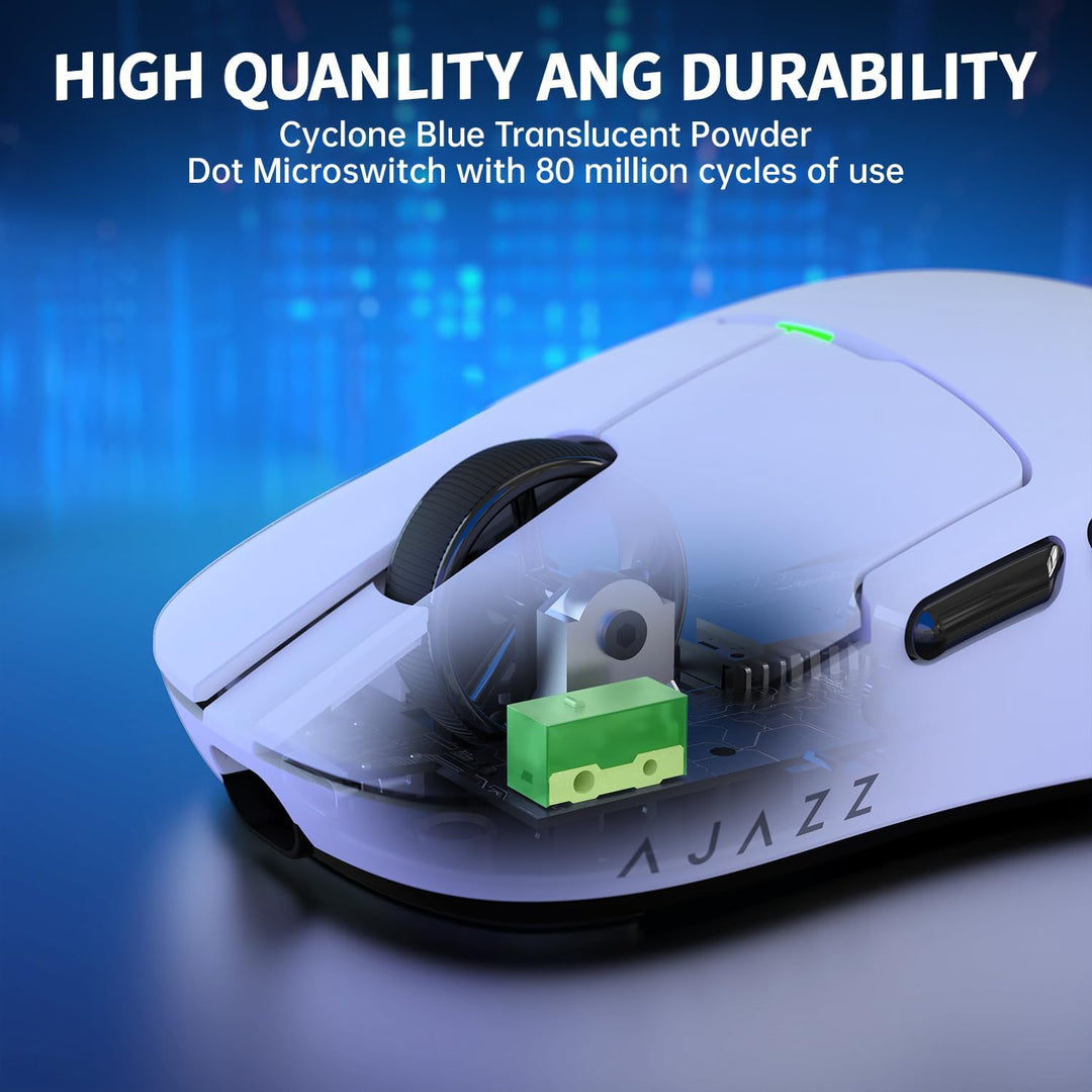 AJAZZ AJ159P Superlight Kabellose Gaming-Maus mit Magnetischer Ladestation, Ultraleicht 56g, Pixart
