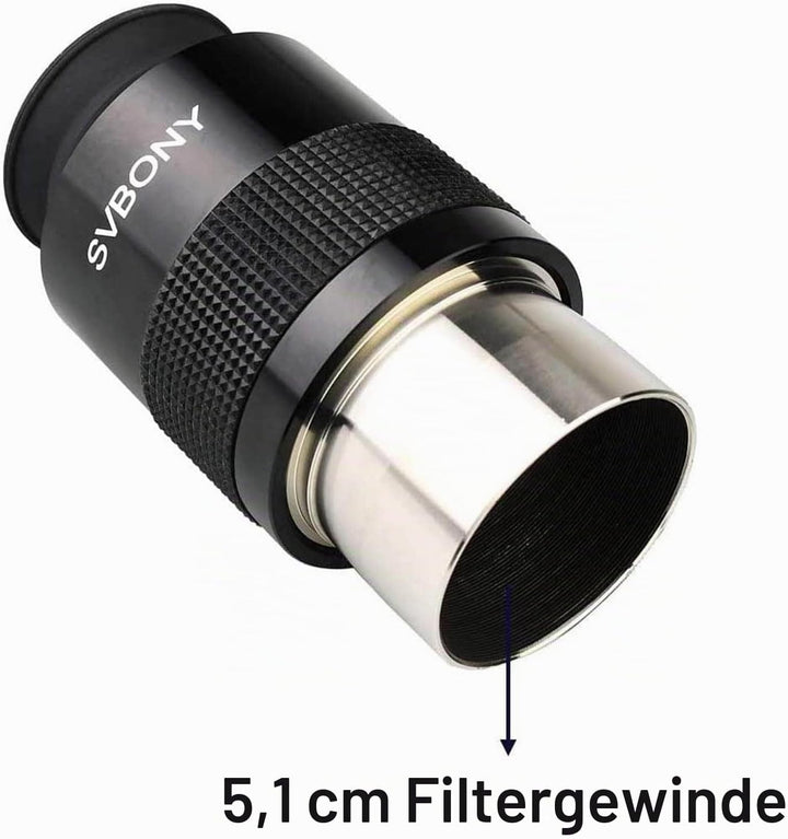 Svbony SV136 Teleskop Okular 2”, 34mm 72° Ultraweitwinkel Okular, FMC Achromatisches Linse, Angenehm