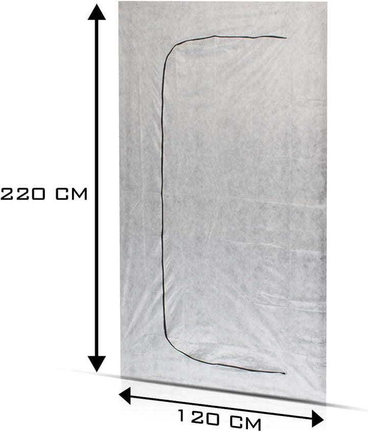 STAHLWERK Staubschutztür 3er Set C-Form Staubtür/Schmutzschleuse/Staubvorhang mit integriertem Reiss