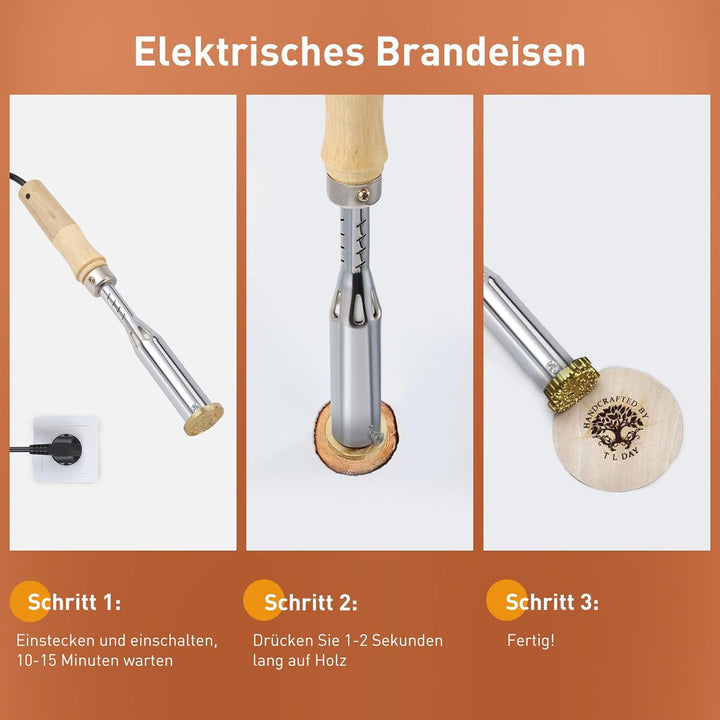 Elektrisches Brandeisen Für Holz, Löten Kupfer Mit Messing Kopf Für Holzbearbeitung, Backen, Handgef