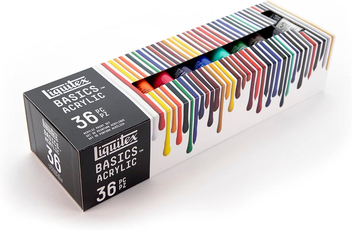 Liquitex 3699360 Basics Studio Acrylfarbe, 36 Farben in 22 ml tuben aus hochwertige und Beständige P