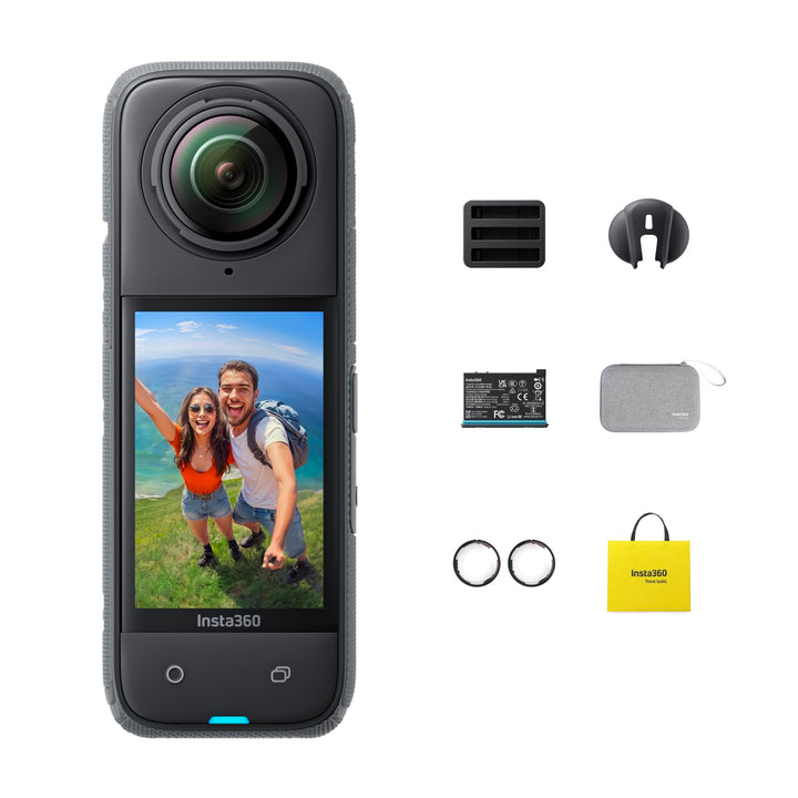 Insta360 X4 Adventure Bundle - 8K wasserdichte 360 Action Kamera, 4K Weitwinkel-Video, unsichtbarer