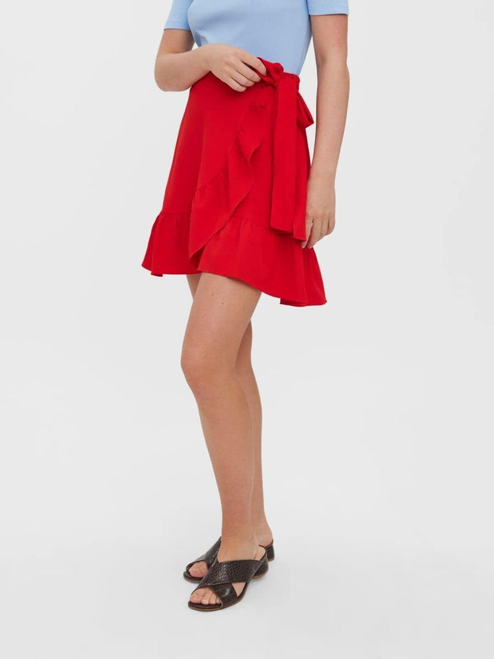 VERO MODA Damen Vmcita Bobble Wrap Skirt Noos Rock XS Goji Berry, XS Goji Berry