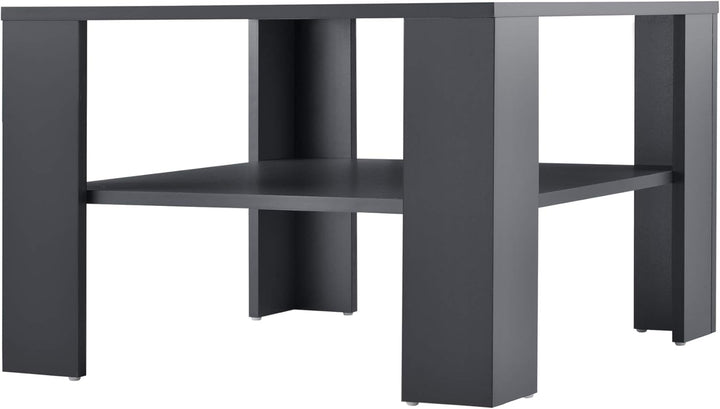 [en.casa] Couchtisch Aachen Beistelltisch 60x60x40 cm Wohnzimmertisch mit Ablage Sofatisch Kaffeetis