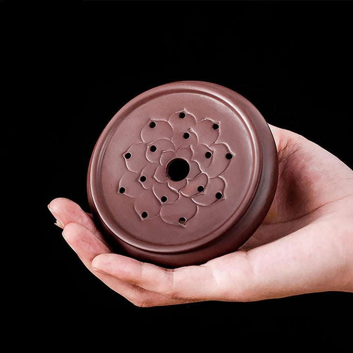 Handgefertigter Lotus Teekannenhalter, Zisha Keramik Teekanne Matte Teegeschirr Kung Fu Tee Zeremoni