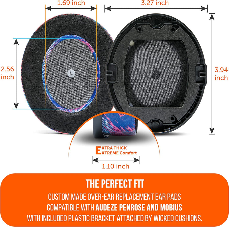 WC Freeze Penrose Ersatz-Hybridgewebe-Ohrpolster mit Kühlgel für Audeze Penrose und Mobius, hergeste